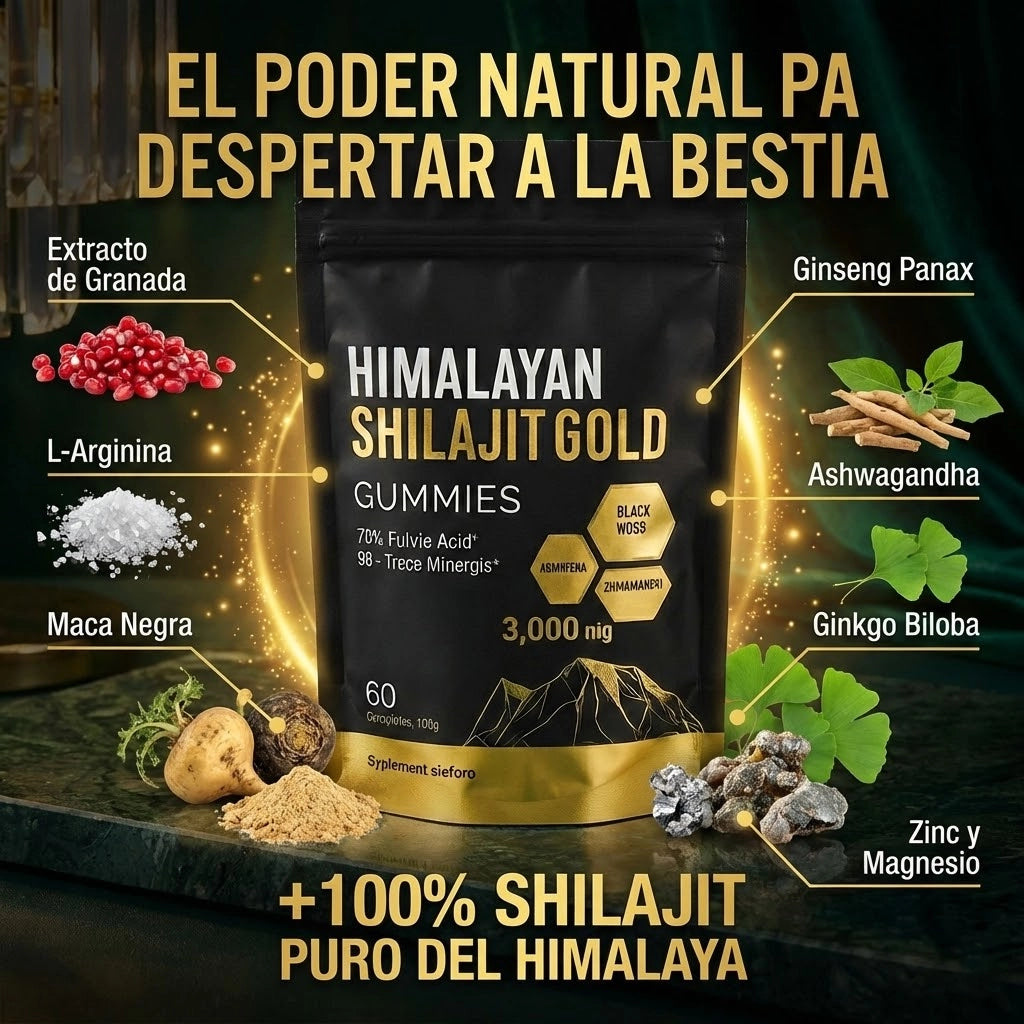 ShilajitGold™ – Gomitas Premium de Shilajit del Himalaya (Suministro para 60 días)