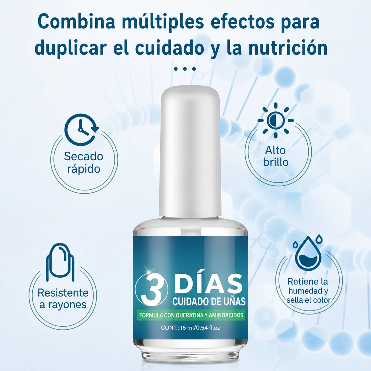 3 Days Nail Care - Fórmula con queratina y aminoácidos 💅