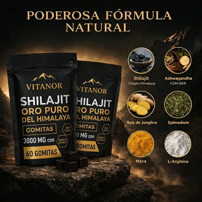 Shilajit 4000mg en Gomitas- Mas Energía y Deseo maculino