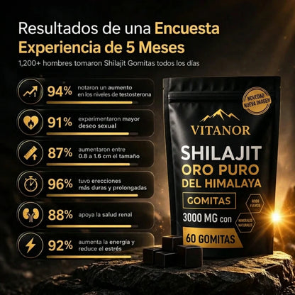 Shilajit 4000mg en Gomitas- Mas Energía y Deseo maculino